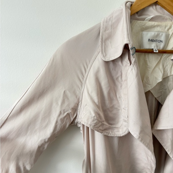 Aritzia Babaton Lawson Trench Coat Size Small in Sand Beige Quiet Luxury Spring - Picture 6 of 11